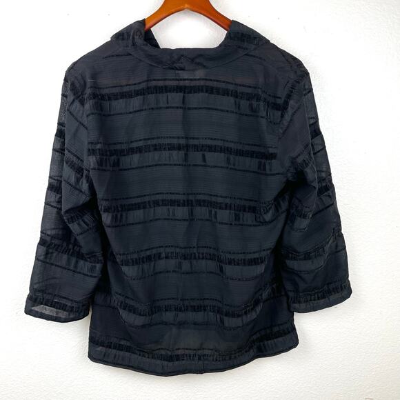 Womens Top Sz S Whimsigoth Velvet Burnout Sheer Whimsigoth Dark Fairy Witchy - Picture 8 of 11